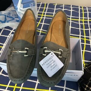 AEROSOLES Women's Suede Loafers in Gray